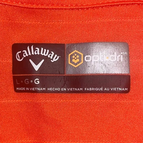 Callaway Men’s Orange Opti-Dry Polo Shirt - Picture 8 of 9